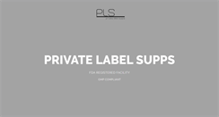 Desktop Screenshot of privatelabelsupps.com